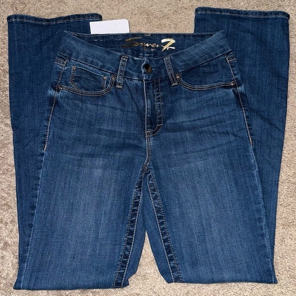 NWT Seven7 High Rise TUMMYLESS MICRO BOOT CUT JEAN Harlem Color Sz 4 - Picture 12 of 13